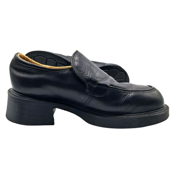 Dr Martens Platform Shoes Womens Size 8 8670 England Chunky Black Leather Loafer - Picture 8 of 14